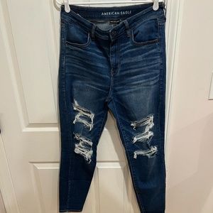 American Eagle Ripped Next Level Stretch High-Waisted Jeggings